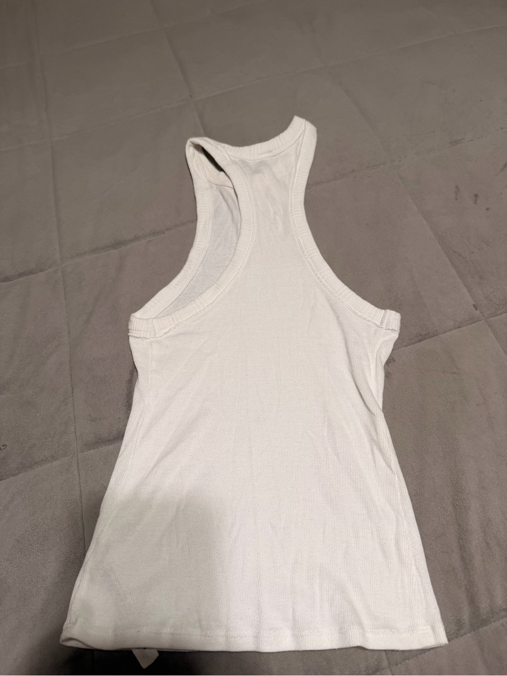 Free People White Ribbed Racerback Tank - Picture 2 of 3